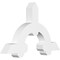 Ekena Millwork Ericson Architectural Grade PVC Gable Bracket, 36"W x 22 1/2"H x 4"D x 4"F, 15/12 Pitch GBP036X23X0404ERI00 - alternate 1